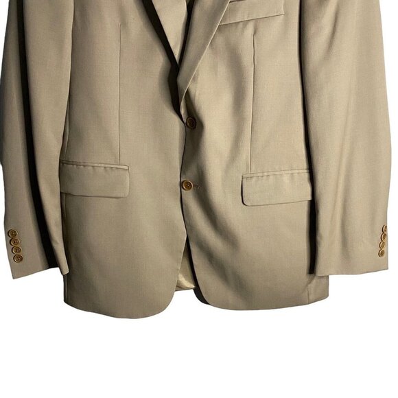 Tommy Hilfiger Men's Tan Notch Lapel Single Breasted Blazer - Picture 3 of 11